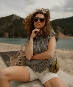 Grade & Gather Apparel Monica Gingham Top