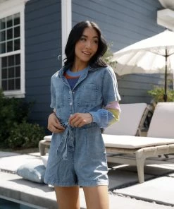 En Creme Apparel Goldberg Denim Romper