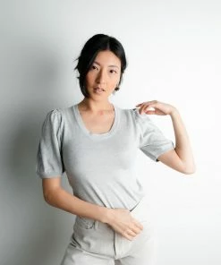 Current Air Melanie Top In Grey