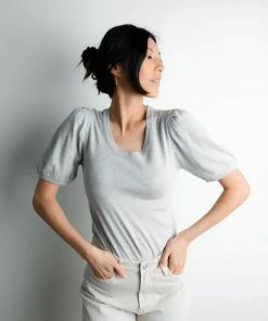 Current Air Melanie Top In Grey