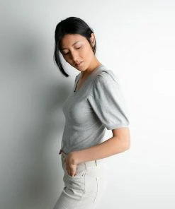 Current Air Melanie Top In Grey