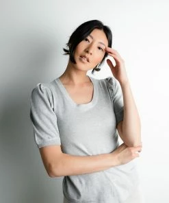 Current Air Melanie Top In Grey