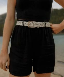 Leto Accessories Casablanca Floral Belt