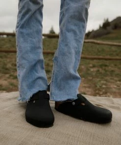 Birkenstock Boston Vegan Clog In Black Shoes