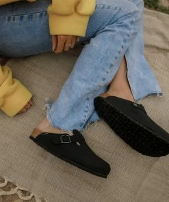 Birkenstock Boston Vegan Clog In Black Shoes