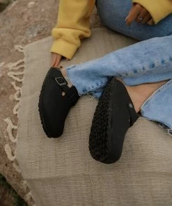 Birkenstock Boston Vegan Clog In Black Shoes