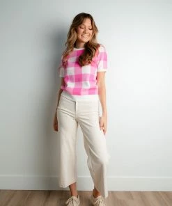 Skies Are Blue Delanie Plaid Top