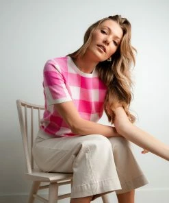 Skies Are Blue Delanie Plaid Top