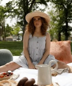 Cotton Bleu Fawn Striped Dress Apparel