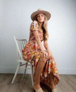 Polagram Apparel Flower Power Midi Dress