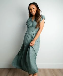 Grade & Gather Lagoon Satin Dress