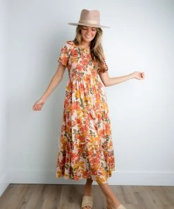 Polagram Apparel Flower Power Midi Dress