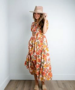 Polagram Apparel Flower Power Midi Dress