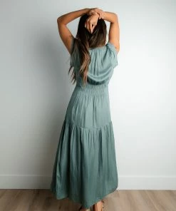 Grade & Gather Lagoon Satin Dress