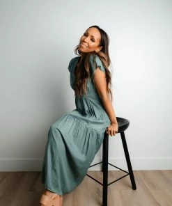 Grade & Gather Lagoon Satin Dress