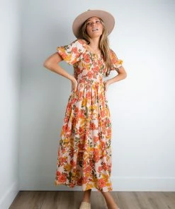 Polagram Apparel Flower Power Midi Dress