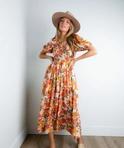 Polagram Apparel Flower Power Midi Dress