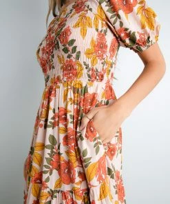 Polagram Apparel Flower Power Midi Dress