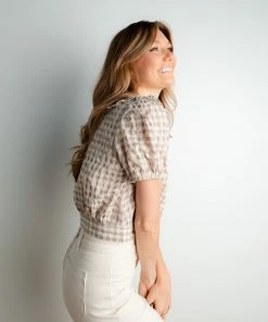 Calista Apparel Mack Checkered Blouse