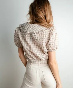 Calista Apparel Mack Checkered Blouse