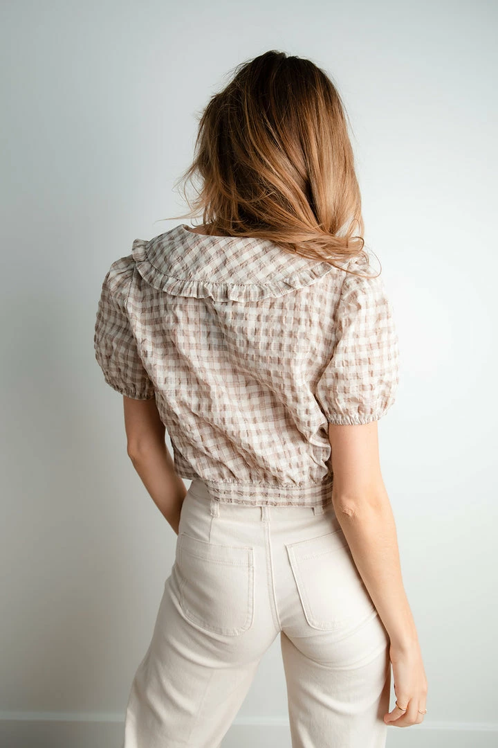 Calista Apparel Mack Checkered Blouse