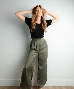 TeaNRose Mara Olive Pants-FINAL SALE