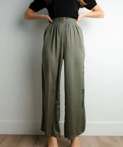TeaNRose Mara Olive Pants-FINAL SALE