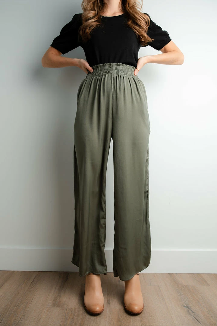 TeaNRose Mara Olive Pants-FINAL SALE