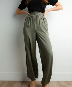 TeaNRose Mara Olive Pants-FINAL SALE