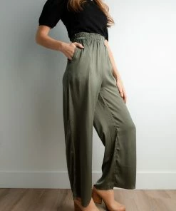 TeaNRose Mara Olive Pants-FINAL SALE