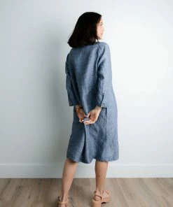 Yuvita Line Pietro Linen Button Dress
