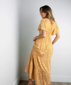 In Loom Celeste Smocked Dress In Marigold Apparel