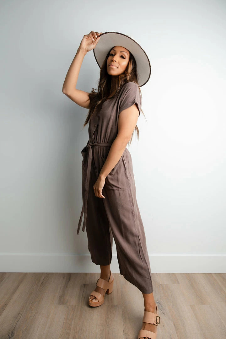 Grade & Gather Apparel Panama Linen Jumpsuit