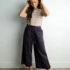 TeaNRose Apparel Frances Linen Pants In Navy-FINAL FEW