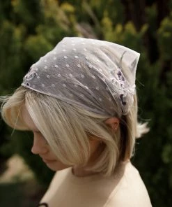 Leto Darlingside Embroidered Headscarf