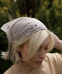 Leto Darlingside Embroidered Headscarf