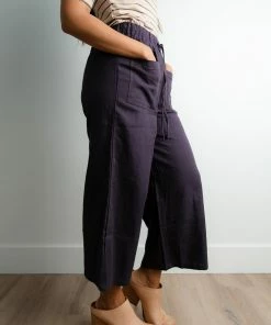TeaNRose Apparel Frances Linen Pants In Navy-FINAL FEW