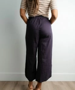 TeaNRose Apparel Frances Linen Pants In Navy-FINAL FEW