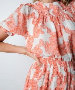 Nest Style & Design Claire Midi Dress In Tangerine