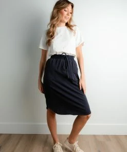 TeaNRose Judy Skirt In Navy-FINAL FEW