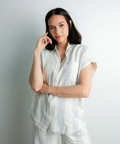 Thread & Supply Apparel Fine Line Linen Top