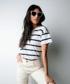 Thread & Supply Back Of The Line Top In Navy-FINAL SALE Apparel