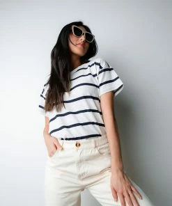 Thread & Supply Back Of The Line Top In Navy-FINAL SALE Apparel