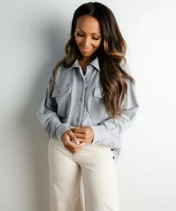 Thread & Supply Orion Jacket In Dusty Blue Apparel