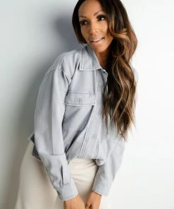 Thread & Supply Orion Jacket In Dusty Blue Apparel