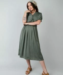 TeaNRose Apparel Heathers Olive Dress