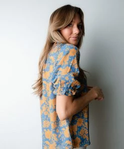Current Air Tangerine Skies Blouse Apparel