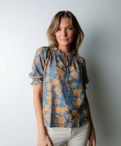 Current Air Tangerine Skies Blouse Apparel