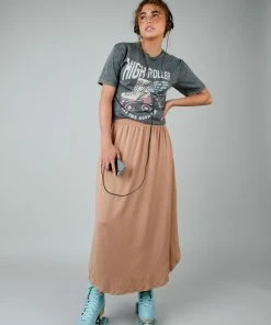 Ninexis Juno Midi Tan Skirt