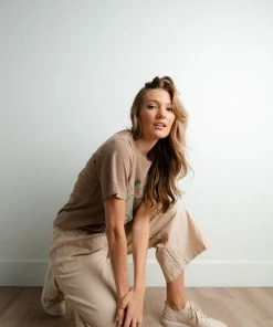 TeaNRose Frances Linen Pants In Oatmeal Apparel
